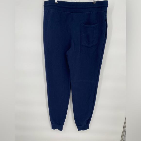 True Religion Men’s Jogging Pants Comfy Athleisure Streetwear Navy Large - Picture 2 of 9